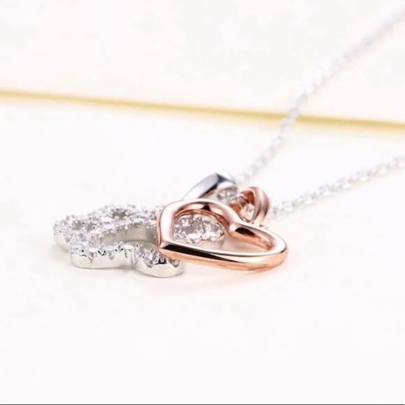 18k Diamond Paw and Heart Charm Necklace - Picture 4 of 8